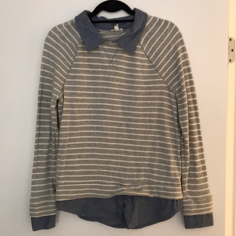 Soft Joie Top - Striped/denim, XS